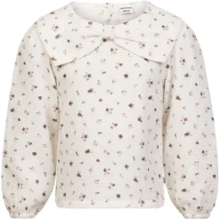 Bluse blomstret i musselin