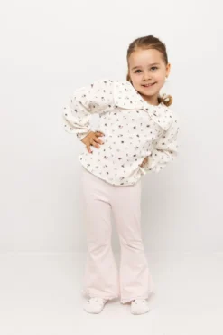 Bluse blomstret i musselin
