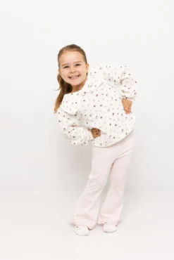 Bluse blomstret i musselin