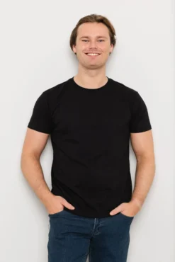 David Casual T-shirt 2 pk rund hals