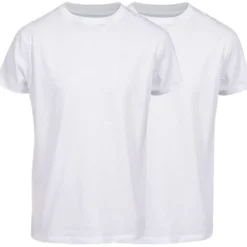 David Casual T-shirt 2 pk rund hals
