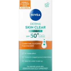 Derma Skin Clear Daily UV Fluid SPF50+, 40ml