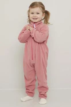 Fleecedress med broderi