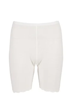 Flora Shorts i merinoull med blondekant