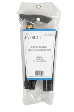 Foldbar spaserstokk med sklisikker tupp