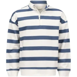 Genser med striper og zip
