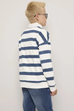 Genser med striper og zip