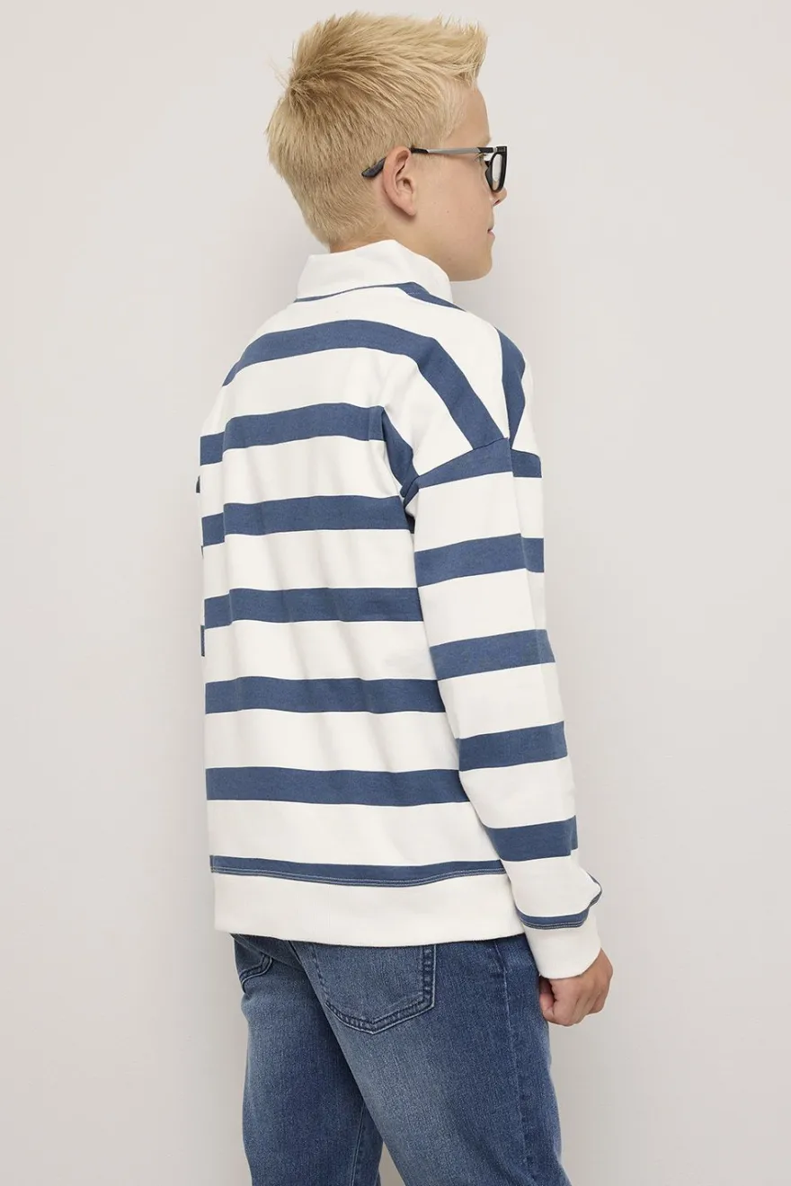 Genser med striper og zip