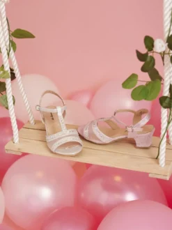 Glitter sandal med hel