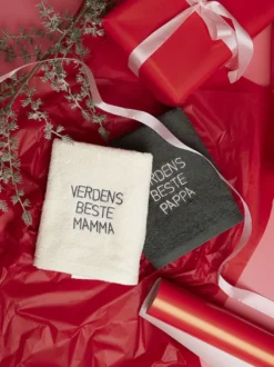 Håndkle med tekst