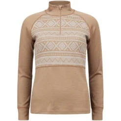 Jacquard polo med glidelås