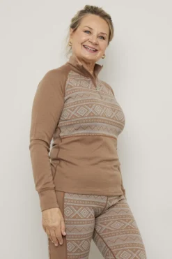 Jacquard polo med glidelås