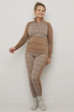 Jacquard polo med glidelås