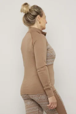 Jacquard polo med glidelås