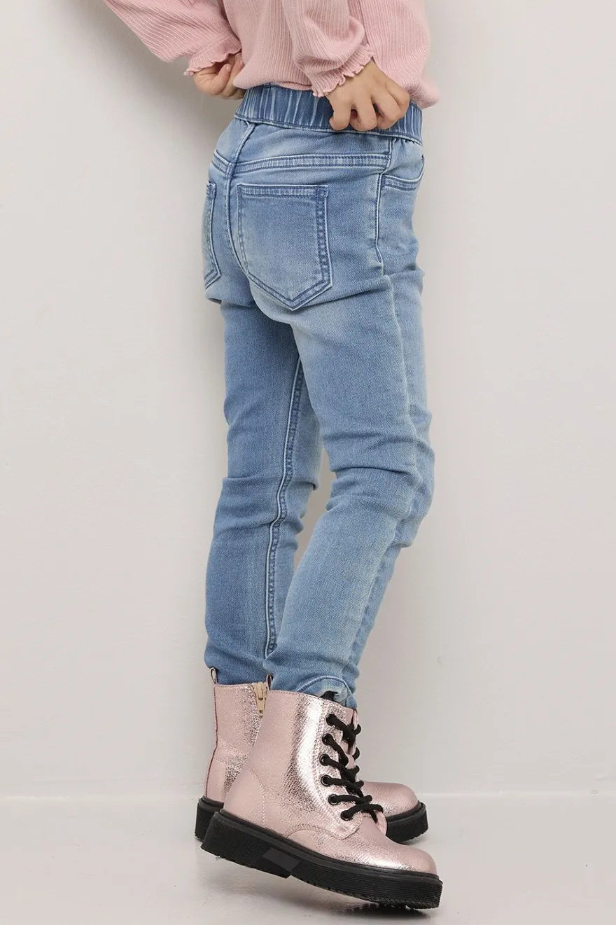 Jeans med elastikk i midjen