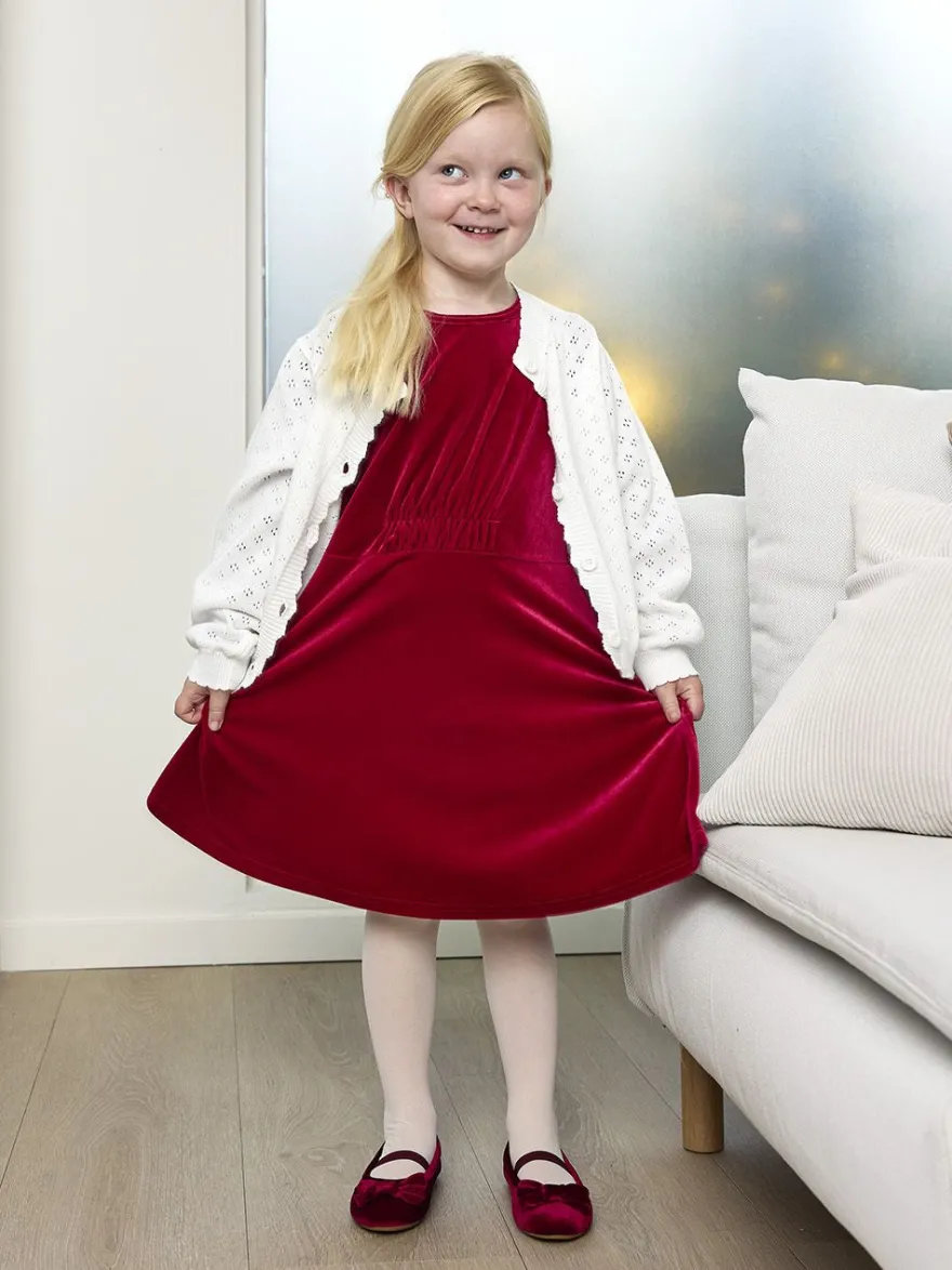 Kjole i stretch velour
