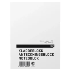 Kladdeblokk A6 ulinjert