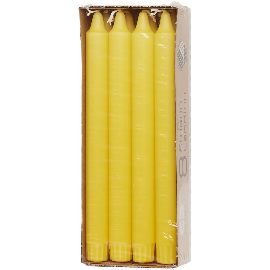 Kronelys stearin 8pk gul