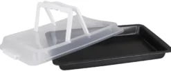 Langpanne med lokk 42x29cm