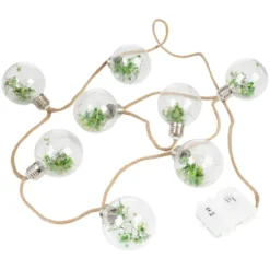 Lyslenke med pærer med blomsterdekor og timer