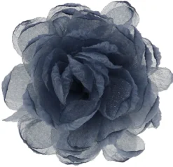 MAGNHILDUR Brosje med blomst i organza og knytebånd