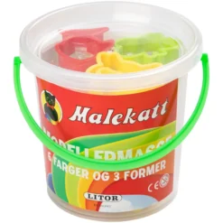 Malekatt modellermasse i bøtte