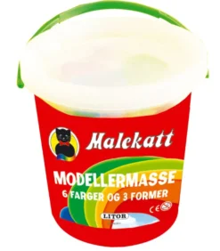 Malekatt modellermasse i bøtte