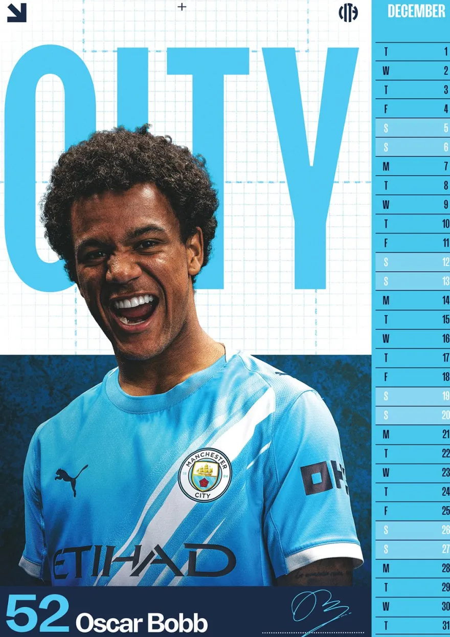 Manchester City FC 2026 A3 kalender