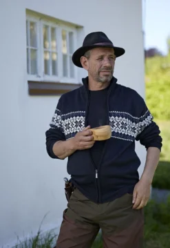 Matthew Strikkejakke med fleecefòr
