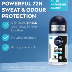 Men Deo Black & White Fresh Roll-0n 50 ml