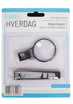 Negleklipper med 2x forstørrrelsesglass