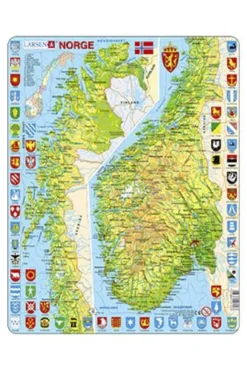 Platepusle maxi Norgeskart (Sør/Nord)