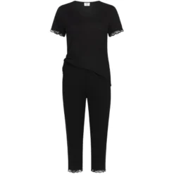 Pyjamas med korte ermer og trekvart bukse Lace