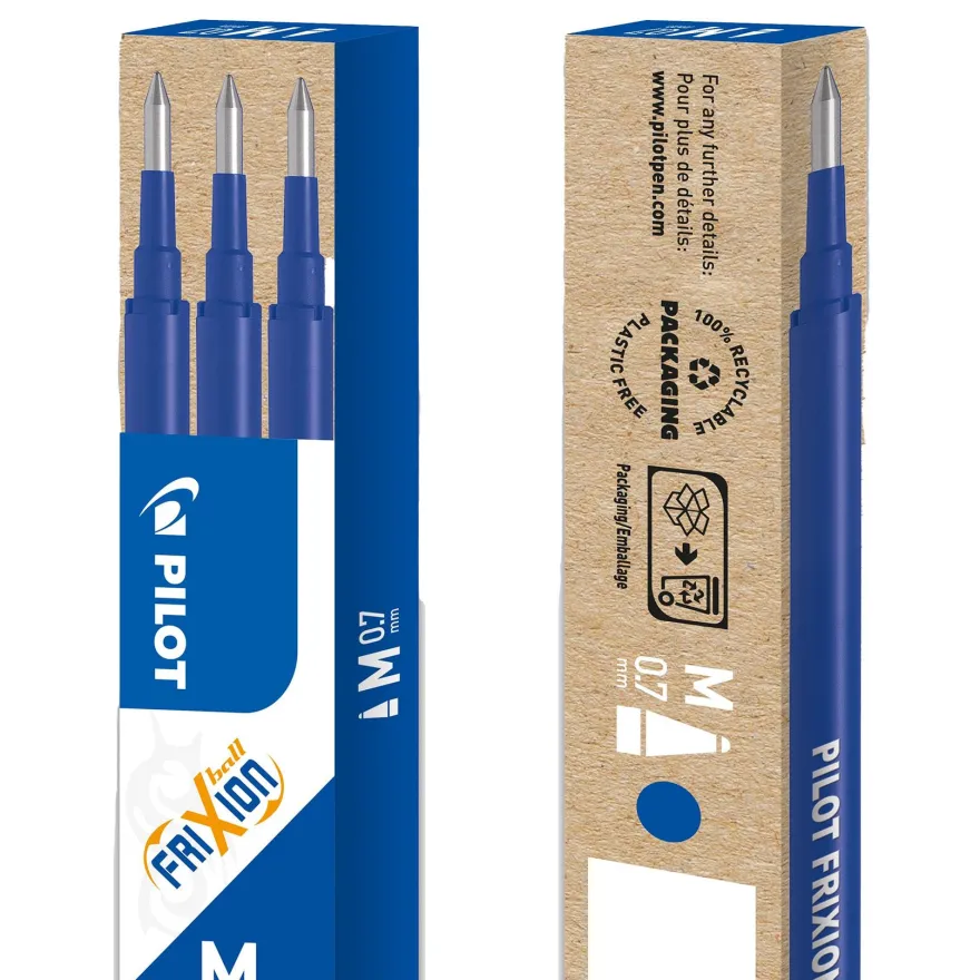 Refill PILOT Frixion 07 blå 3stk