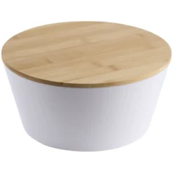 Salatskål med bambus lokk dia 25cm