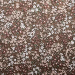 Sengesett Glatt Brun Blomst 140x200
