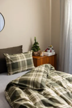 Sengesett Glatt 140x200 Klassisk rute
