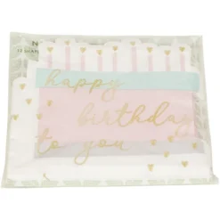 Serviett Happy Birthday 12pk