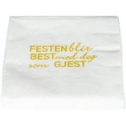 Serviett med tekst 12pk