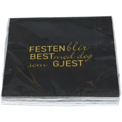Serviett med tekst 12pk