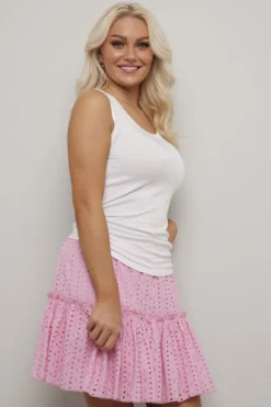 Singlet med satengbånd