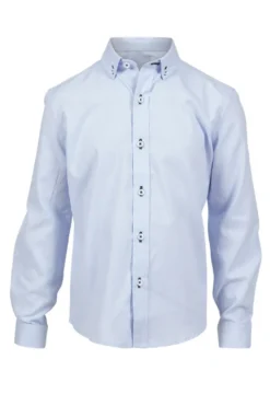 Skjorte easy care med button down krage og kontrast