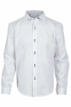 Skjorte easy care med button down krage og kontrast