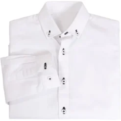 Skjorte easy care med button down krage og kontrast