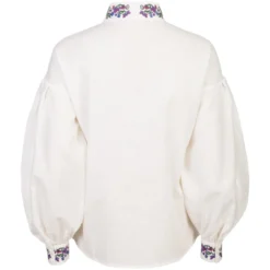 Skjorte festdrakt lin med broderi Anna