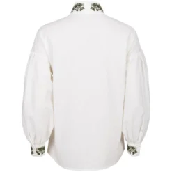 Skjorte festdrakt lin med broderi Anna