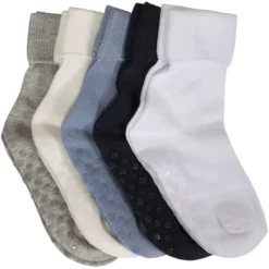 Sokker med antiskli 5pk