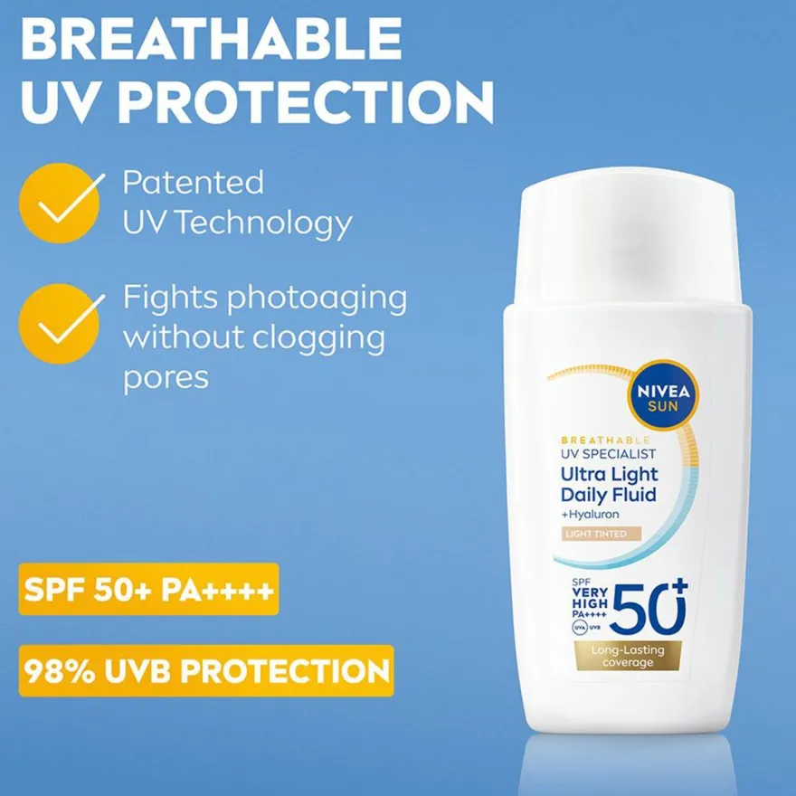 Sun UV Fluid Light Tinted 50+ 40ml