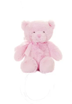 Teddybjørn rosa med sløyfe