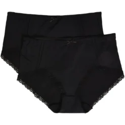 Truse med blondedetaljer 2pk